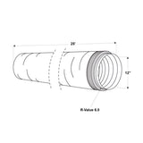Imperial R6.0 25 ft. L X 12 in. D Silver Poly Duct