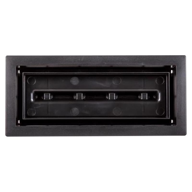 Fittes Aria Vent 2 in. H X 12 in. W Matte Black ABS Plastic Vent Cover