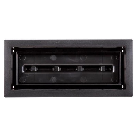 Fittes Aria Vent 4 in. H X 12 in. W Matte Black ABS Plastic Vent Cover