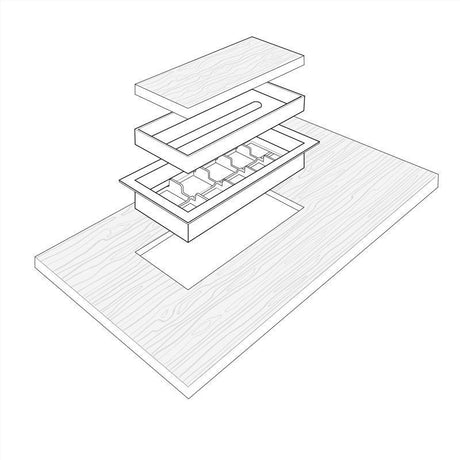 Fittes Aria Vent 4 in. H X 12 in. W Matte Black ABS Plastic Vent Cover