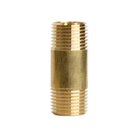 ATC 1/2 in. MPT X 1/2 in. D MPT Yellow Brass Nipple 2 in. L, Pack of 5