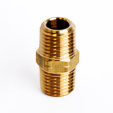 ATC 1/4 in. MPT X 1/4 in. D MPT Yellow Brass Hex Nipple, Pack of 5