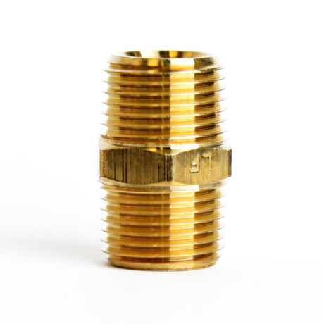 ATC 3/8 in. MPT X 3/8 in. D MPT Yellow Brass Hex Nipple, Pack of 5