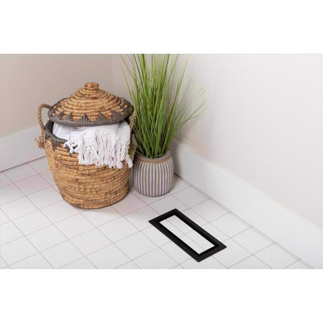 Fittes Aria Vent 4 in. H X 10 in. W Matte Black ABS Plastic Vent Cover