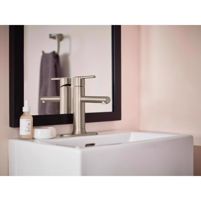 Moen Arlys Brushed Nickel Modern Bathroom Faucet 4 in.