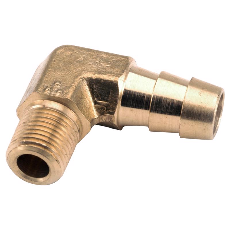 Anderson Metals 5/16 in. Hose Barb in. X 1/4 in. D MIP Brass 90 Degree Elbow, Pack of 5