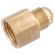 Anderson Metals 1/4 in. Male Flare in. X 1/2 in. D FIP Brass Coupling, Pack of 5