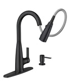 Moen Haelyn One Handle Matte Black Pull-Down Kitchen Faucet