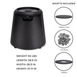 TIKI 38 in. W Steel Round Propane Fire Table