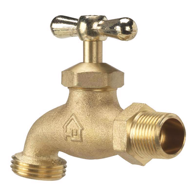 Homewerks 1/2 in. MIP pc X 3/4 in. MHT Brass Hose Bibb