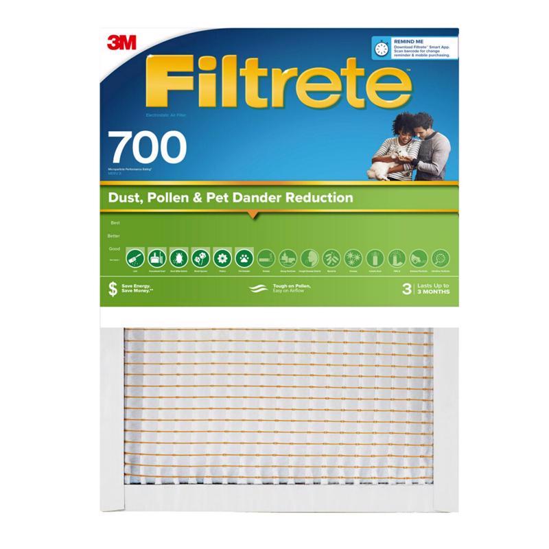 Filtrete 16 in. W X 25 in. H X 1 in. D Polypropylene 700 MPR Pleated Air Filter 1 pk, Pack of 4