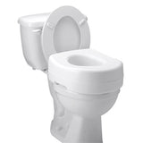 Carex Health Brands White Elevated Toilet Seat Plastic 4.25 in. H X 14.5 in. L