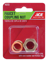 Ace Faucet Coupling Nut Universal 1/2 in. Brass