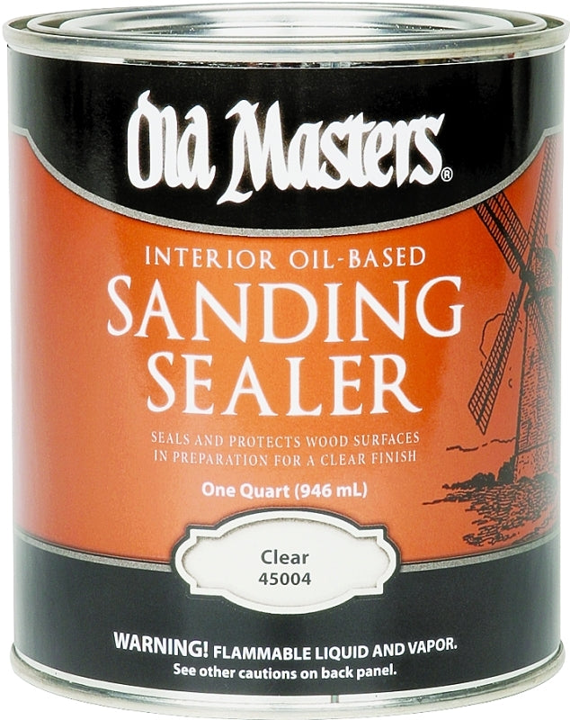 Old Masters 45004 Sanding Sealer, Clear, Liquid, 1 qt, Can