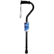 Carex Health Brands Black Offset Walking Cane w/Strap Aluminum/Plastic 39.5 in. H X 6.8 in. L