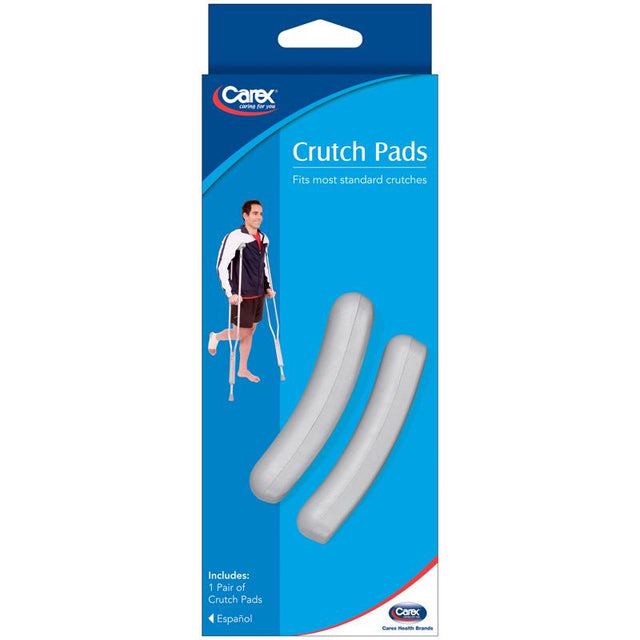Carex Health Brands Gray Crutch Pads Rubber 2 in. H X 6 in. L