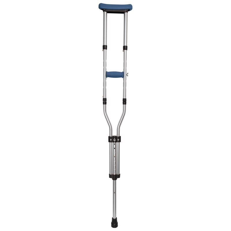 Carex Health Brands Blue Folding Crutches Aluminum/Plastic 59 in. H X 8 in. L