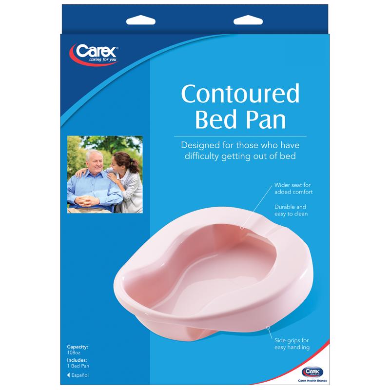 Carex Health Brands Pink Bedpan 108 oz 1 pk