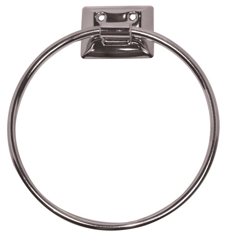 DECKO Chrome Silver Towel Ring Metal