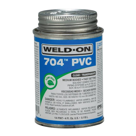 Weld-On Clear Cement For PVC 4 fl. oz.