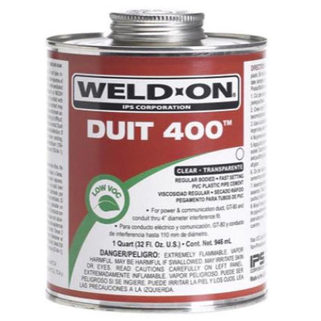 Weld-On Duit 400 Clear Cement For PVC 32 fl. oz.