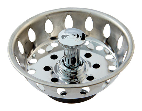Ace 3-1/2 in. D Chrome Silver Stainless Steel Replacement Strainer Basket, Pack of 5