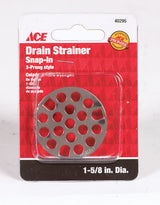 Ace 1-5/8 in. D Chrome Metal Snap In Grate