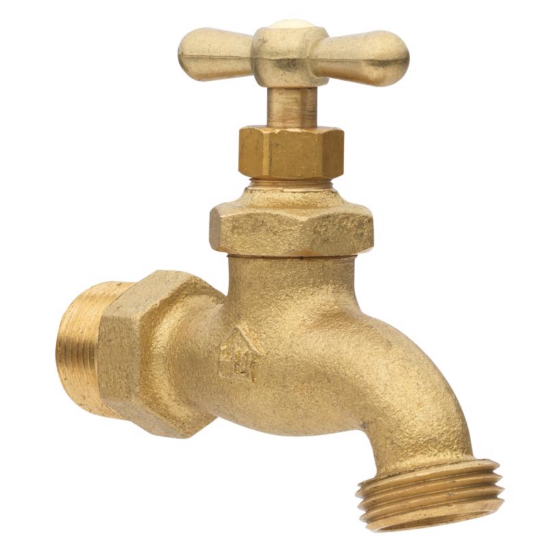 Homewerks 3/4 in. MIP pc X 3/4 in. MHT Brass Hose Bibb