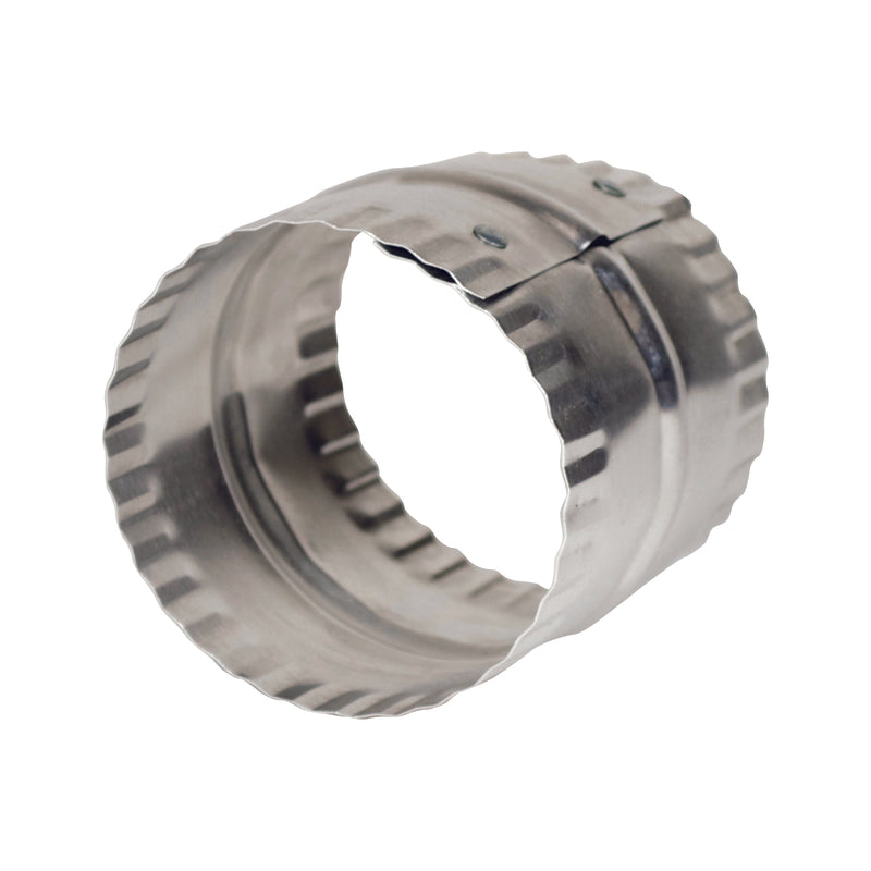 Deflect-O Jordan 3 in. L X 3 in. D Silver/White Aluminum Duct Connector, Pack of 12
