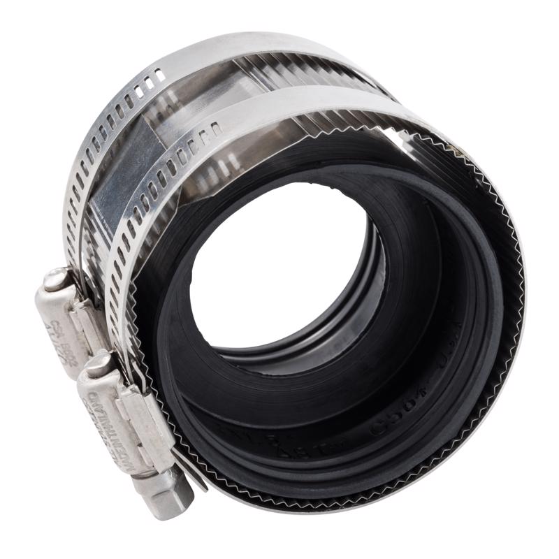 Proline BK Products 2 in. Hub Sizes X 1-1/2 in. D Hub Sizes Neoprene/Stainless Steel No Hub Coupling