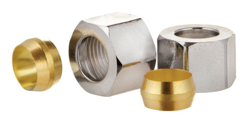 Ace 3/8 in. Compression X 3/8 in. D Compression Compression Nut Kit 2 pk, Pack of 5