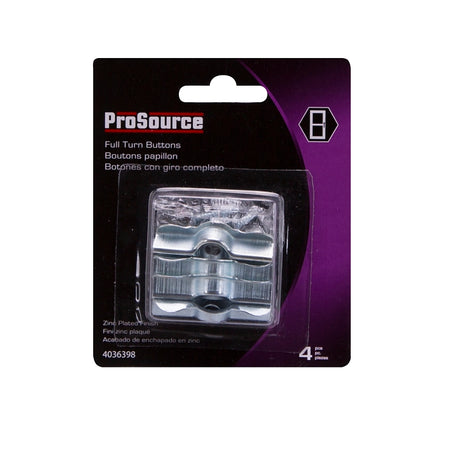 ProSource 23166ZCB-PS Turn Button, Steel, 1-3/4 in L Dimensions