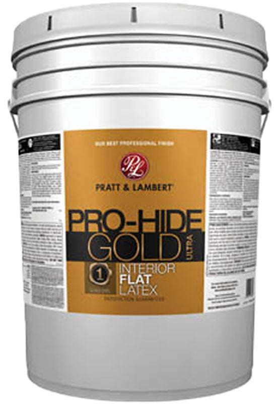 Pratt & Lambert Pro-Hide Gold Ultra Series 0000Z8181-20 Interior Paint, Flat Sheen, Pastel, 5 gal