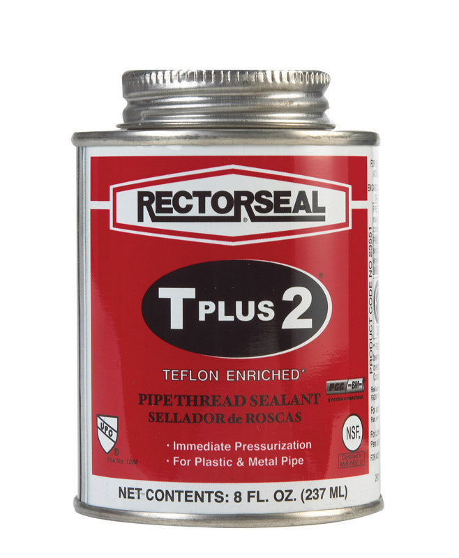 RectorSeal T Plus 2 White Pipe Thread Sealant 8 oz