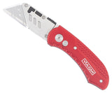 Vulcan KL007 Utility Knife, 2-3/8 in L Blade, 3/4 in W Blade, Steel Blade, 1-Blade, Red Handle