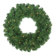 Puleo Asia Limited 333-4041-W24LW Pre-Lit Western Hemlock Wreath, B/O, 24 in