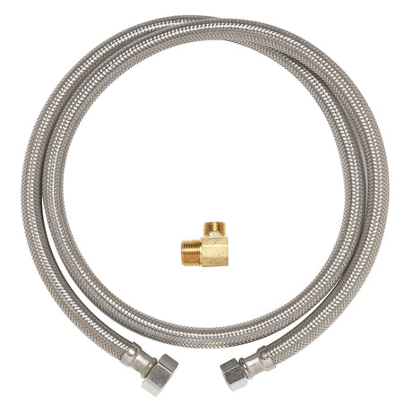 Ace 1/2 in. FIP in. X 3/8 in. D Compression 48 in. Braided Stainless Steel Dishwasher Supply Line