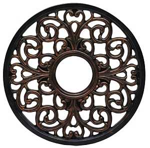 Westinghouse 7776400 Ceiling Medallion, 16 in Dia, Polyurethane, Antique Bronze, For: Ceiling Fans