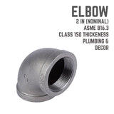 STZ Industries 2 in. FIP each X 2 in. D FIP Black Malleable Iron 90 Degree Elbow