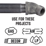 STZ Industries 1/4 in. MIP each X 1/4 in. D FIP Black Malleable Iron 45 degree Street Elbow