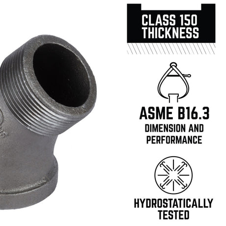 STZ Industries 1-1/2 in. MIP each X 1-1/2 in. D FIP Black Malleable Iron 45 degree Street Elbow