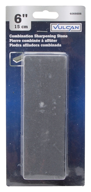 Vulcan CLP0034S-6 Sharpening Stone, 6 in L, 2 in W, 1 in Thick, 120, 240 Grit, Coarse and Fine, Silicon Carbide Abrasive