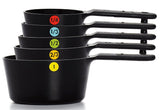 Good Grips 11110901 Measuring Cup Set, Plastic, Black