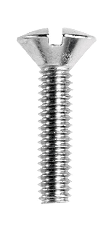 Danco No. 8-32 X 3/4 in. L Slotted Oval Head Chrome-Plated Brass Faucet Handle Screw 1 pk, Pack of 5