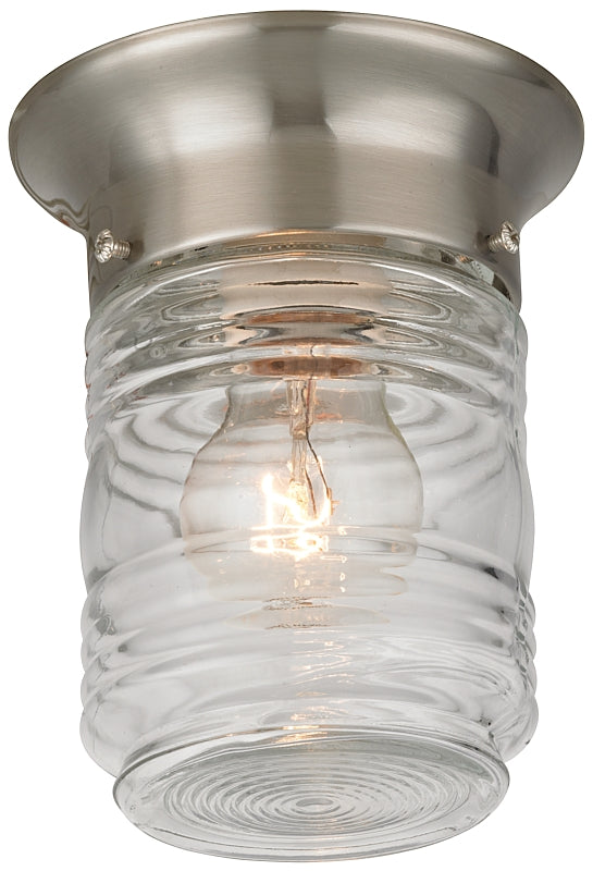 Boston Harbor HV-66919-BN Porch Light, 120 V, 60 W, A19 or CFL Lamp, Steel Fixture, Brushed Nickel