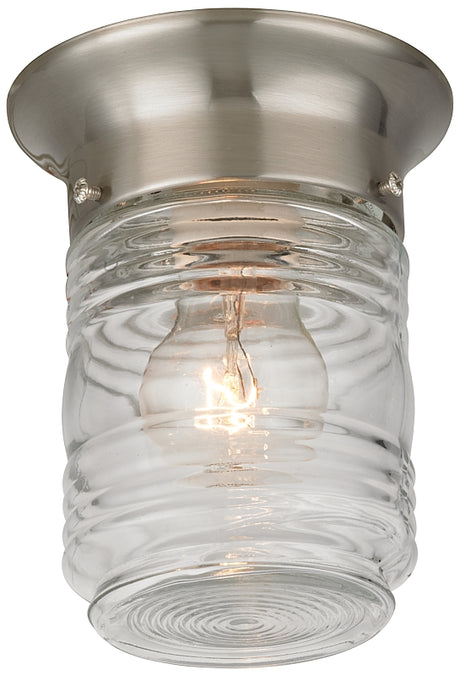 Boston Harbor HV-66919-BN Porch Light, 120 V, 60 W, A19 or CFL Lamp, Steel Fixture, Brushed Nickel