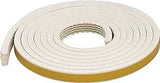 M-D 63669 Weatherstrip Tape, 19/32 in W, 10 ft L, EPDM Rubber, White