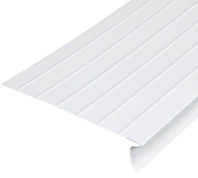 Amerimax F-8WA2 Roof Edge, 10 ft L, 6 in W, 1 in H, Aluminum, White, Pack of 25