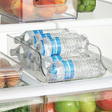 iDESIGN 70036 Water Bottle Storage Organizer, 9 Bottles, 13-3/4 in L, 9 in W, 4 in H, Plastic, Clear, Pack of 4