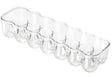 iDESIGN 70730 Fridge Egg Holder, 14 Eggs Capacity, Plastic, Clear, Pack of 6
